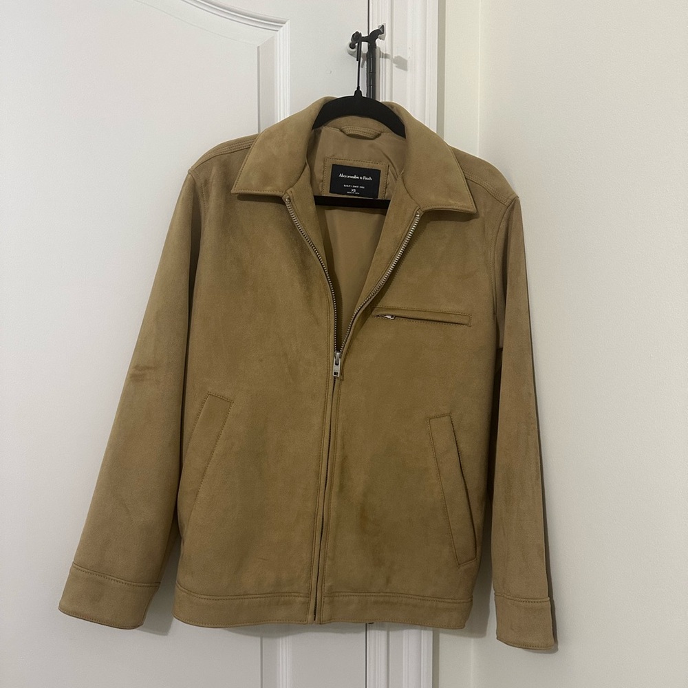 Abercrombie & Fitch Men's Camel Suede Jacket